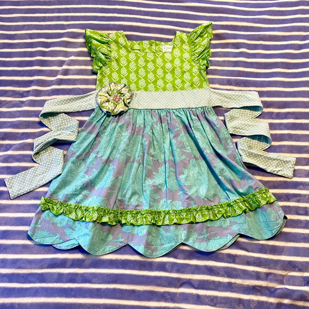 Girls Shrimp & Grits Serendipity Dress Sz 5/6